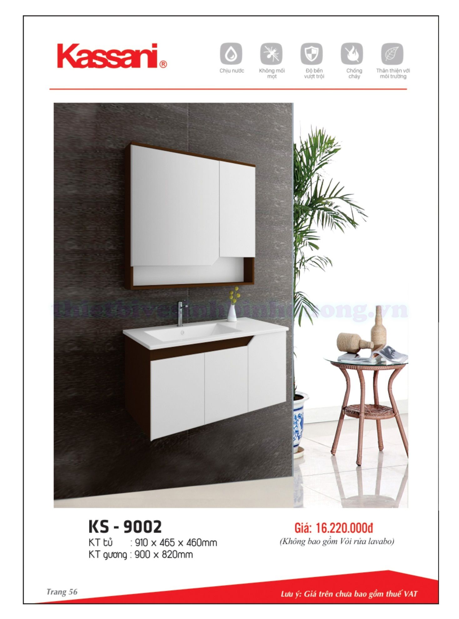 Bộ tủ Lavabo Kassani KS-9002